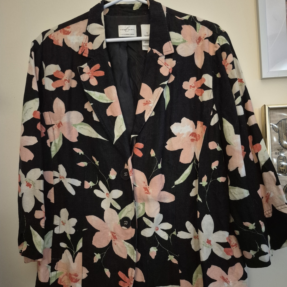 Floral Black Jacket